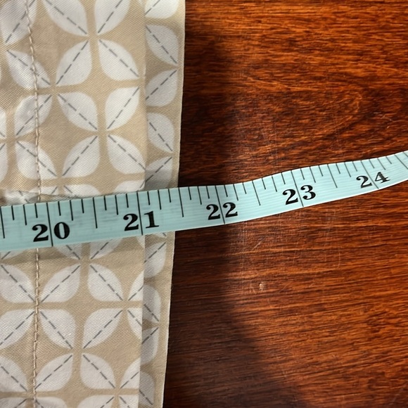 Studio Works Boxy Jacket M Tan White Floral Large Buttons 3/4 Sleeves Retro EUC - Picture 10 of 11